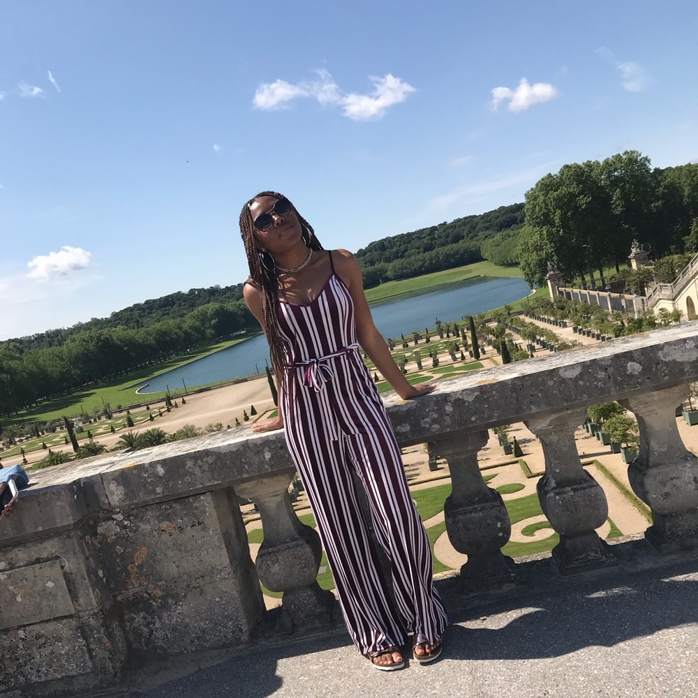 Striped jumpsuit